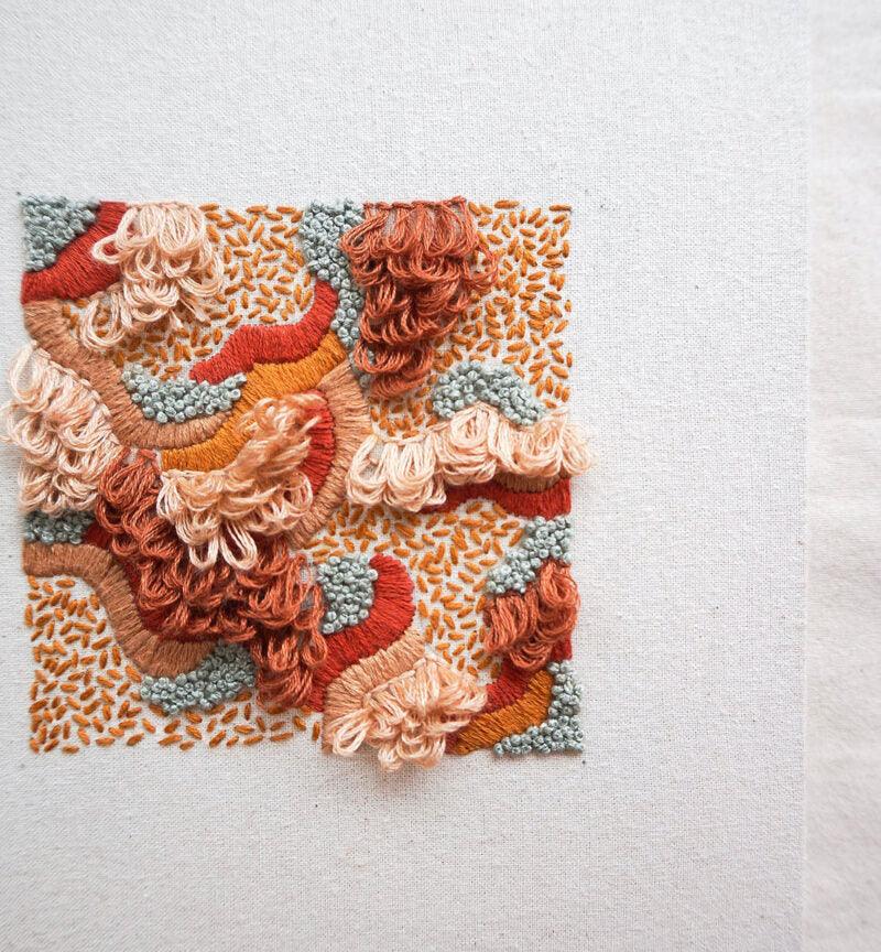 Hidden Mountains, Terracotta Embroidery Kit