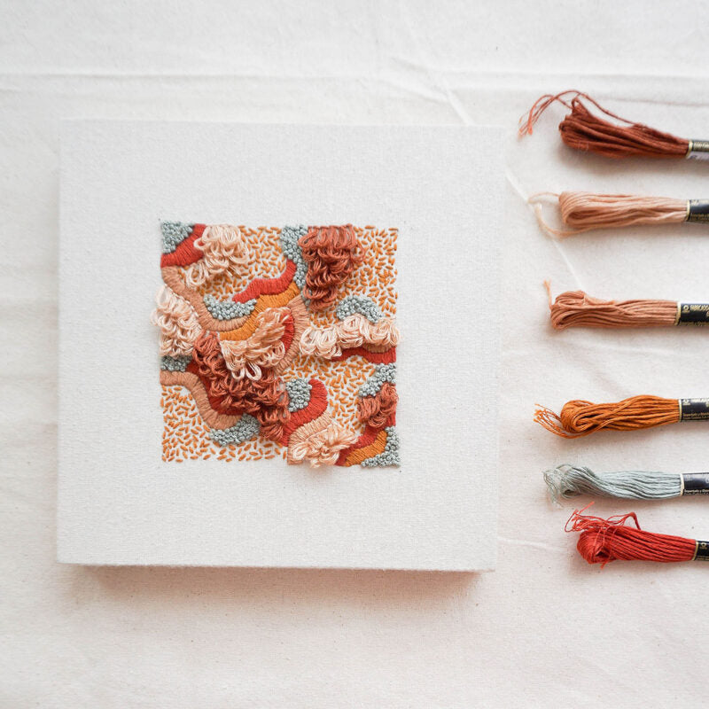 Hidden Mountains, Terracotta Embroidery Kit