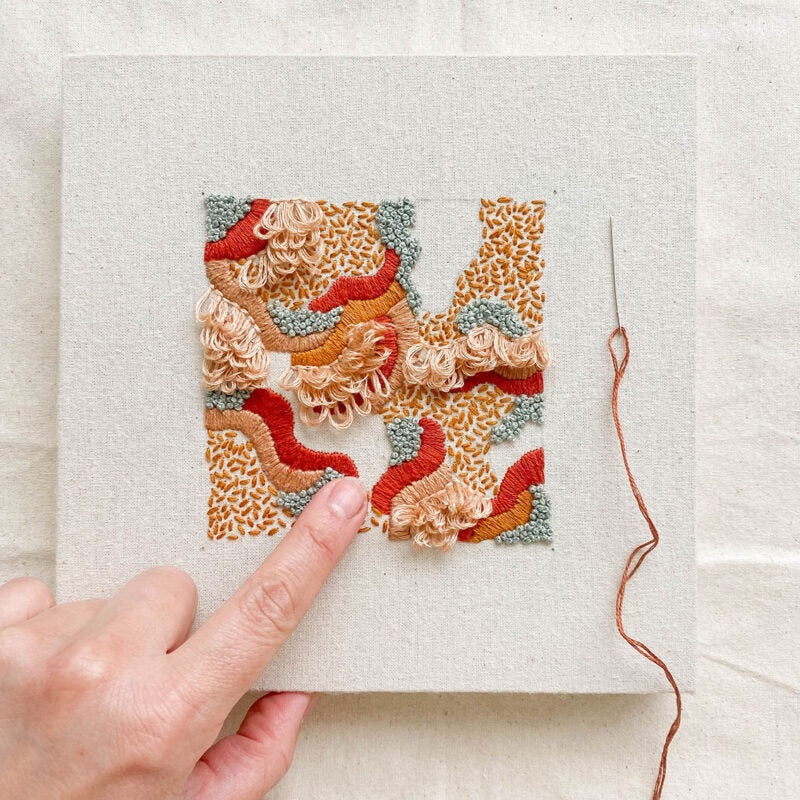 Hidden Mountains, Terracotta Embroidery Kit