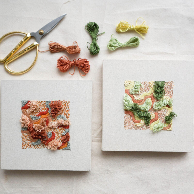 Hidden Mountains, Terracotta Embroidery Kit