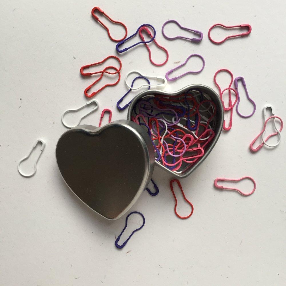 Heart Tin of Stitch Markers