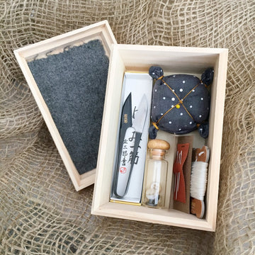 Sewing Kit in Wooden Box