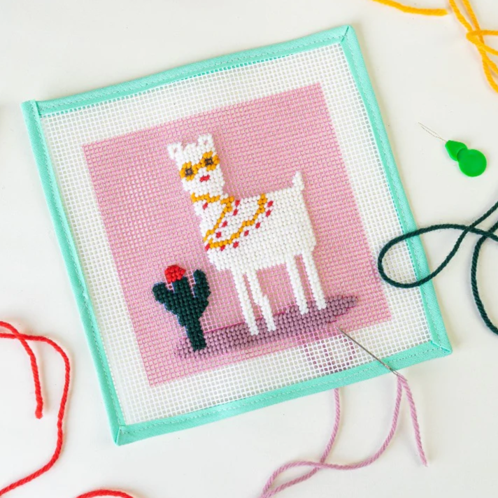 No Drama Llama Needlepoint Kit for Kids