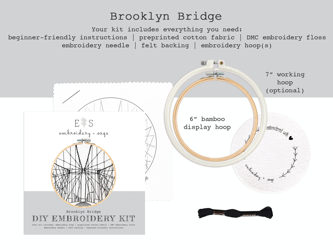Brooklyn Bridge Embroidery Kit