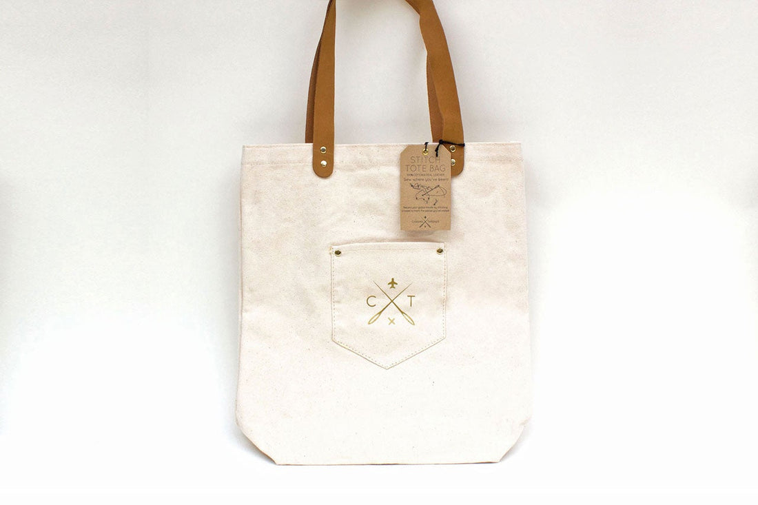 Map Travel Tote DIY Kit, Cream