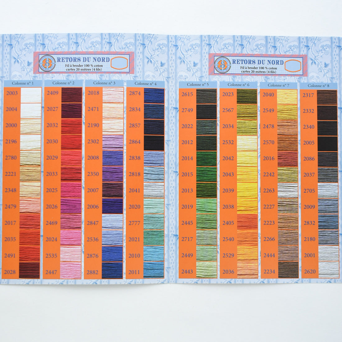 Thread Color Chart -- Retors du Nord thread