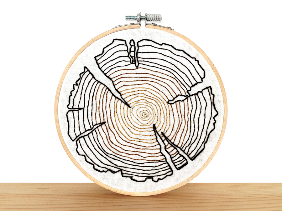 Tree Rings Embroidery Kit