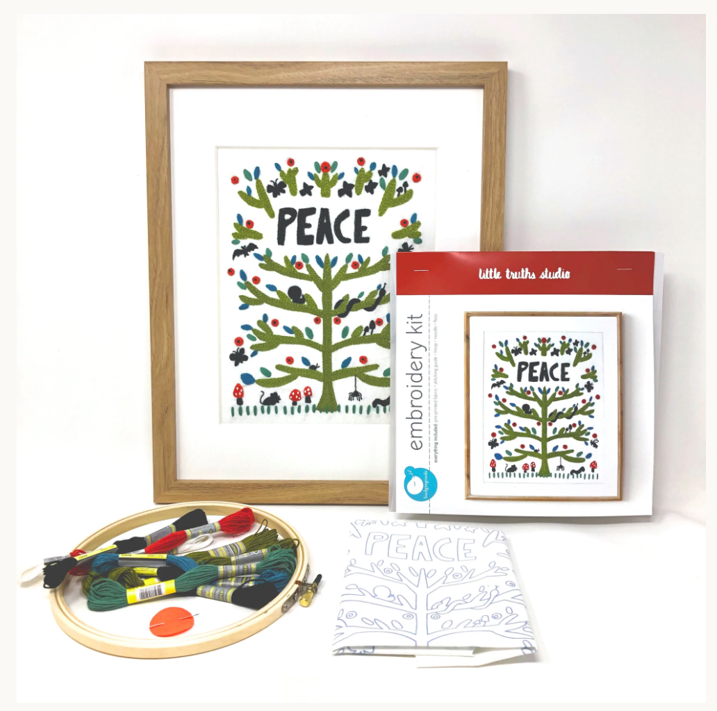 Peace embroidery kit