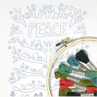 Peace embroidery kit