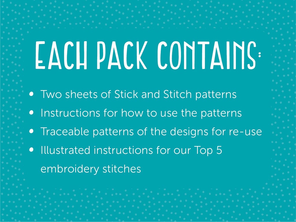 Valentines Stick-and-Stitch Embroidery Patterns