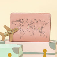 Map Passport Cover DIY Kit, Pink