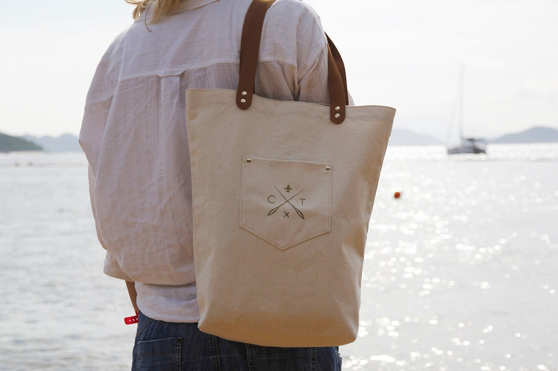 Map Travel Tote DIY Kit, Cream