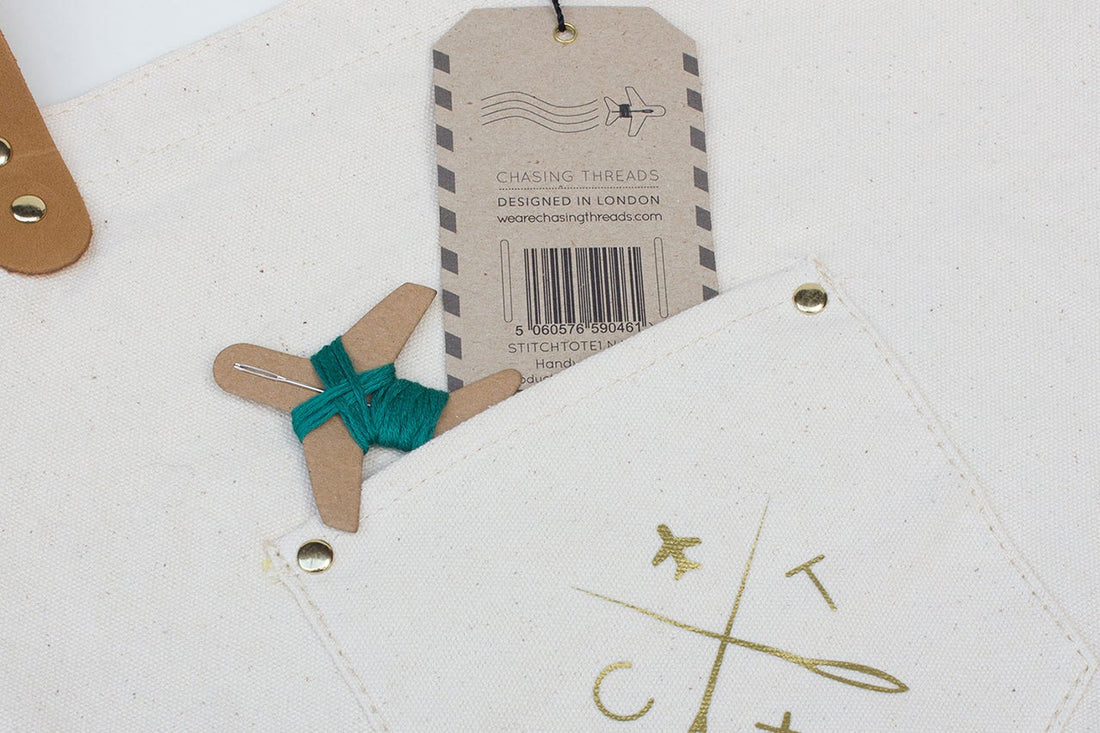 Map Travel Tote DIY Kit, Cream