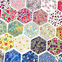 Liberty Tana Lawn Fabric Rainbow 1 3/4″ Hexagons