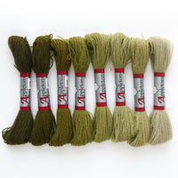 Appletons Darning Wool Gradient, Olive Green