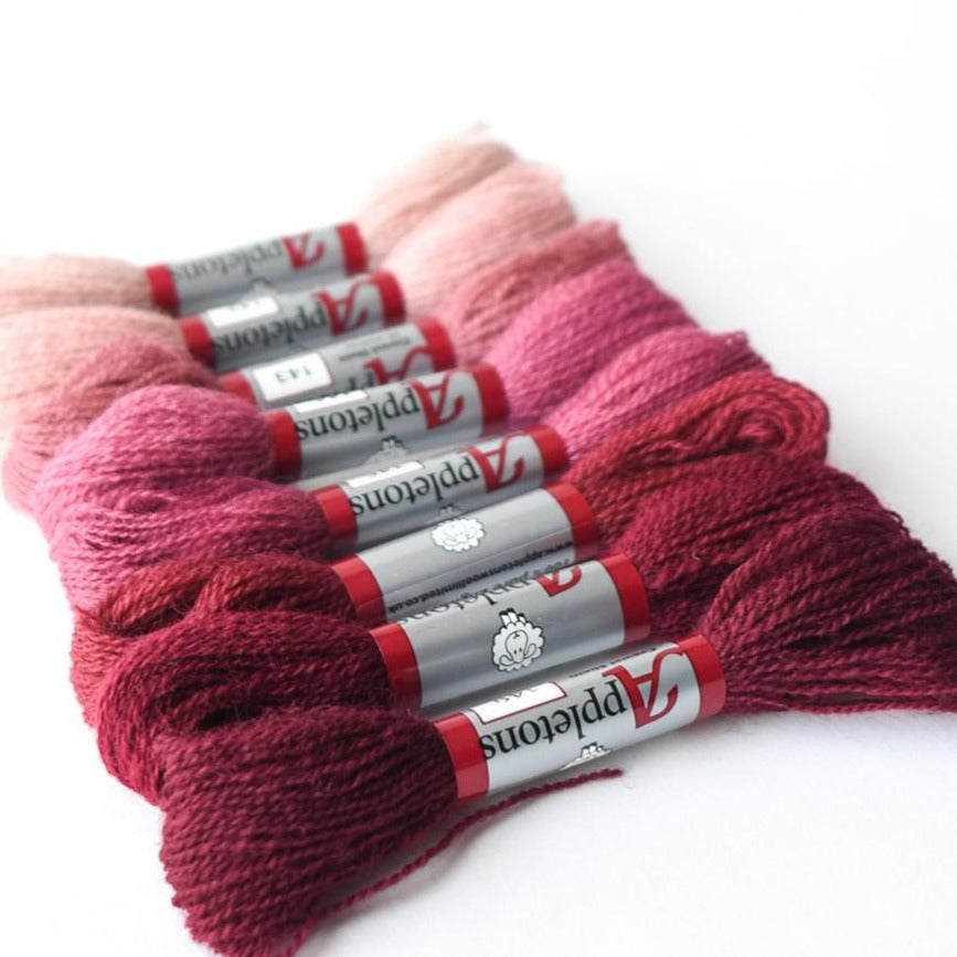 Appletons Darning Wool Gradient, Dusty Rose