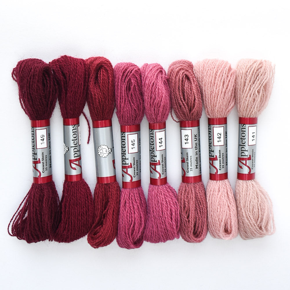 Appletons Darning Wool Gradient, Dusty Rose