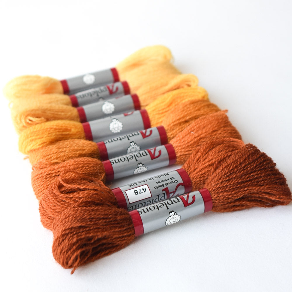 Appletons Darning Wool Gradient, Autumn