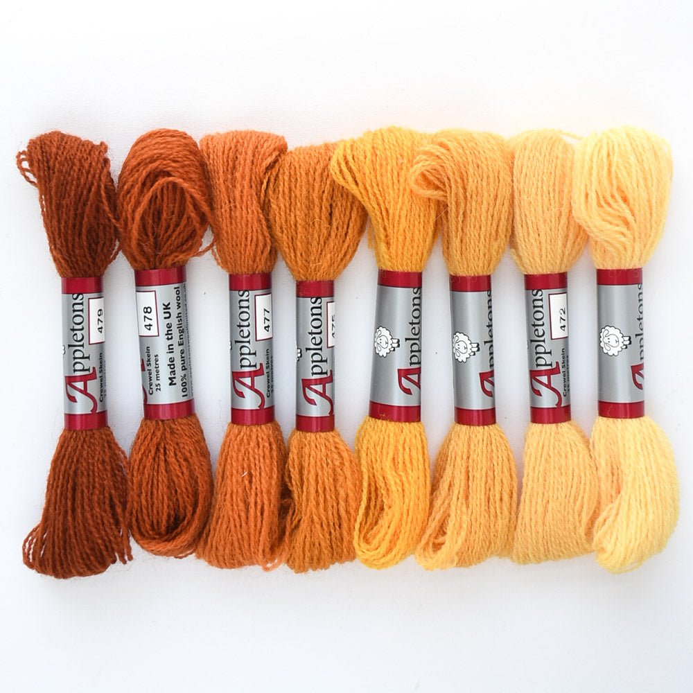 Appletons Darning Wool Gradient, Autumn