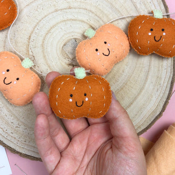 Sew Your Own Felt Pumpkin Garland Kit