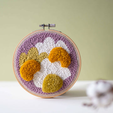 Daisies intermediate punch needle kit | Modern DIY craft kit
