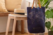 Map Travel Tote DIY Kit, Navy
