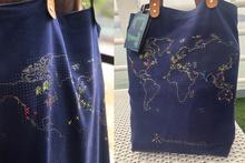 Map Travel Tote DIY Kit, Navy