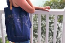 Map Travel Tote DIY Kit, Navy
