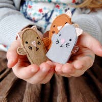 Kitten Finger Puppets Felt Craft Kit