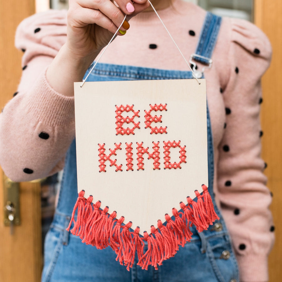 Be Kind Banner Cross Stitch Kit