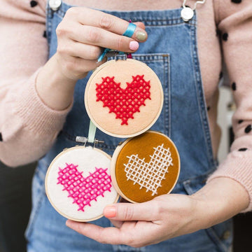 Heart Hoops Cross Stitch Kit