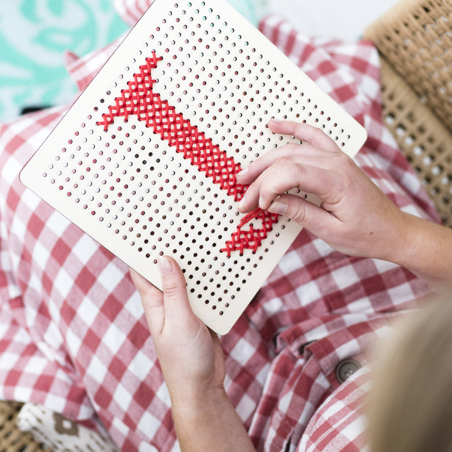 Peg Board Cross Stitch Kit, Black