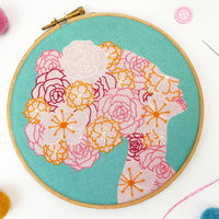 She Blooms Feminist Handmade Embroidery Kit Hoop Art