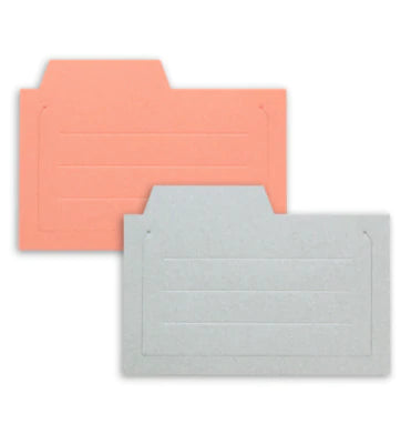 densho paper bookmark note clips, pink and gray