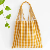 Hammock Bag, Mustard gingham