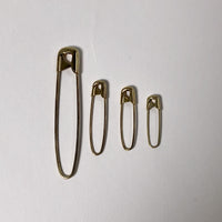 Coil-less Brass Safety Pins, Assorted Sizes