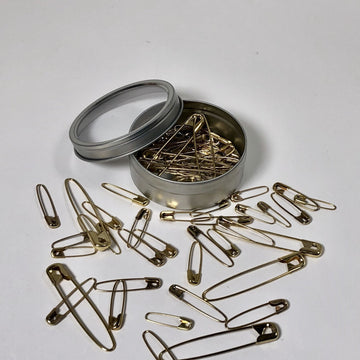Coil-less Brass Safety Pins, Assorted Sizes