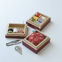 Triple Lacquer Sewing Box, Red