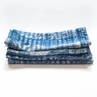 Toto cloth dinner napkin set of 3 in checkered indigo | Brooklyn Haberdashery