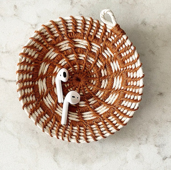 Jojo Jewelry Dish DIY Kit shown with earbuds inside | Brooklyn Haberdashery