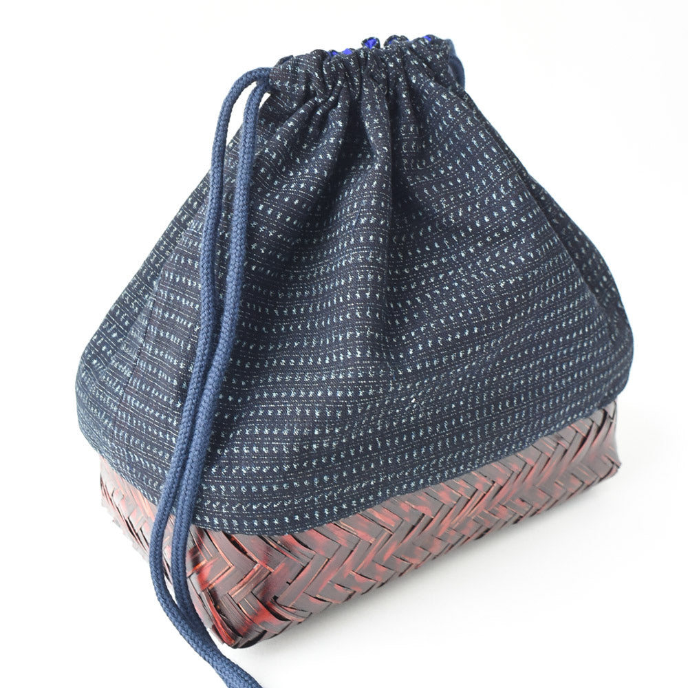 Kinchaku Basket Bag, Kasuri