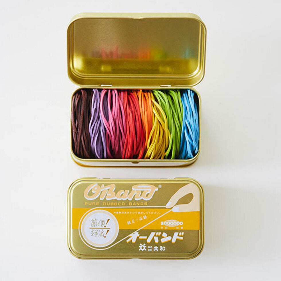Kyowa Classic O-Band Rubber Bands, Tin of 8 colors