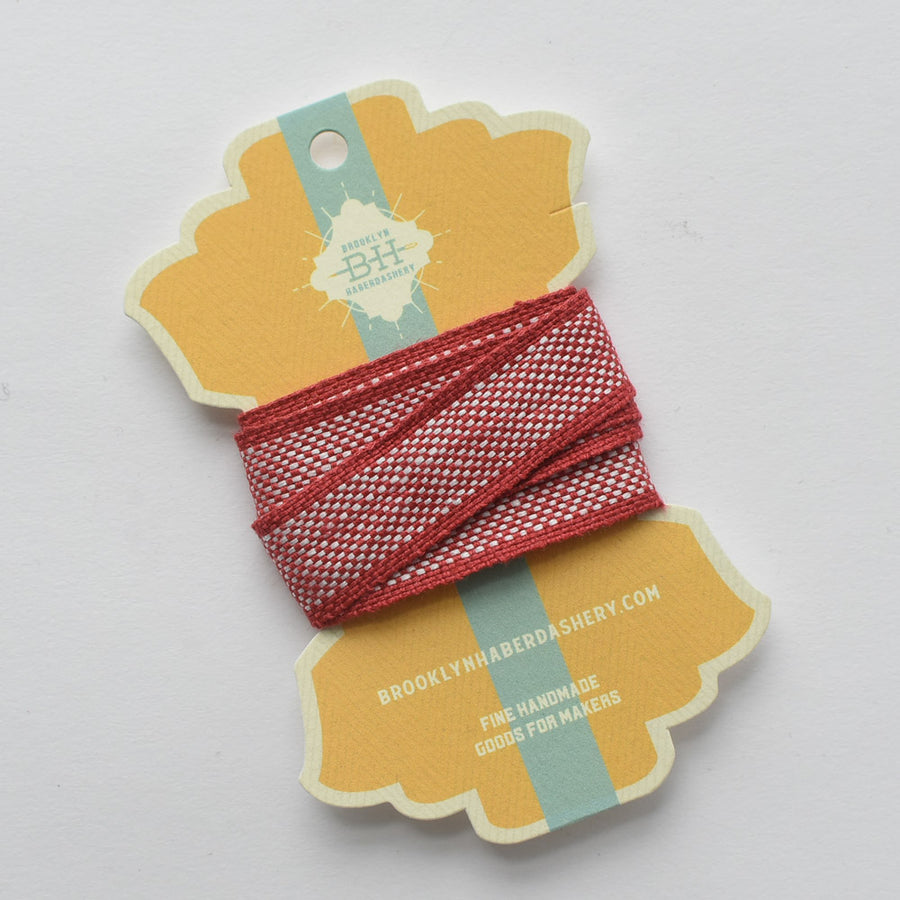 Linen Ribbon, Red 15mm