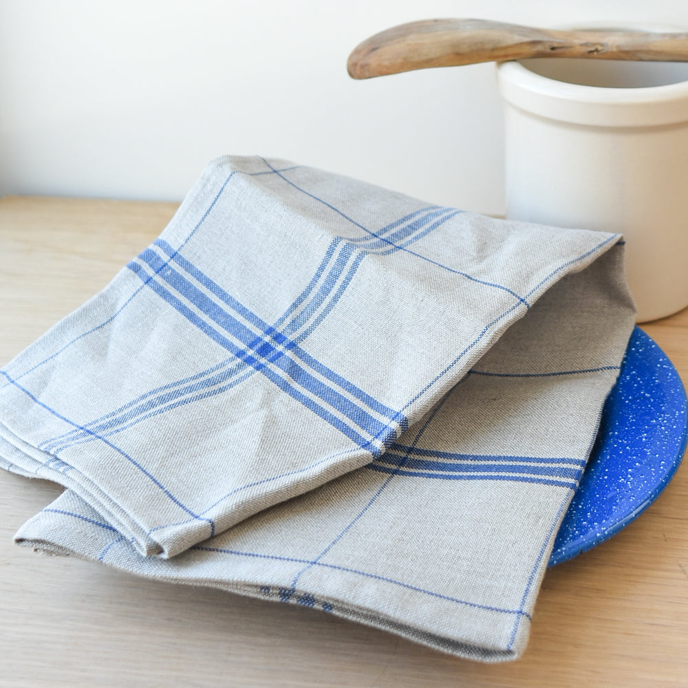 Checkered Linen Tea Towel