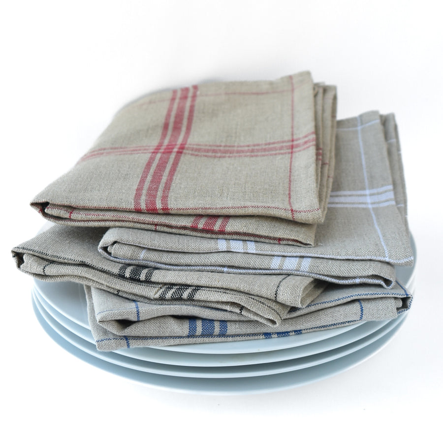 Linen Tea Towel, Checkered