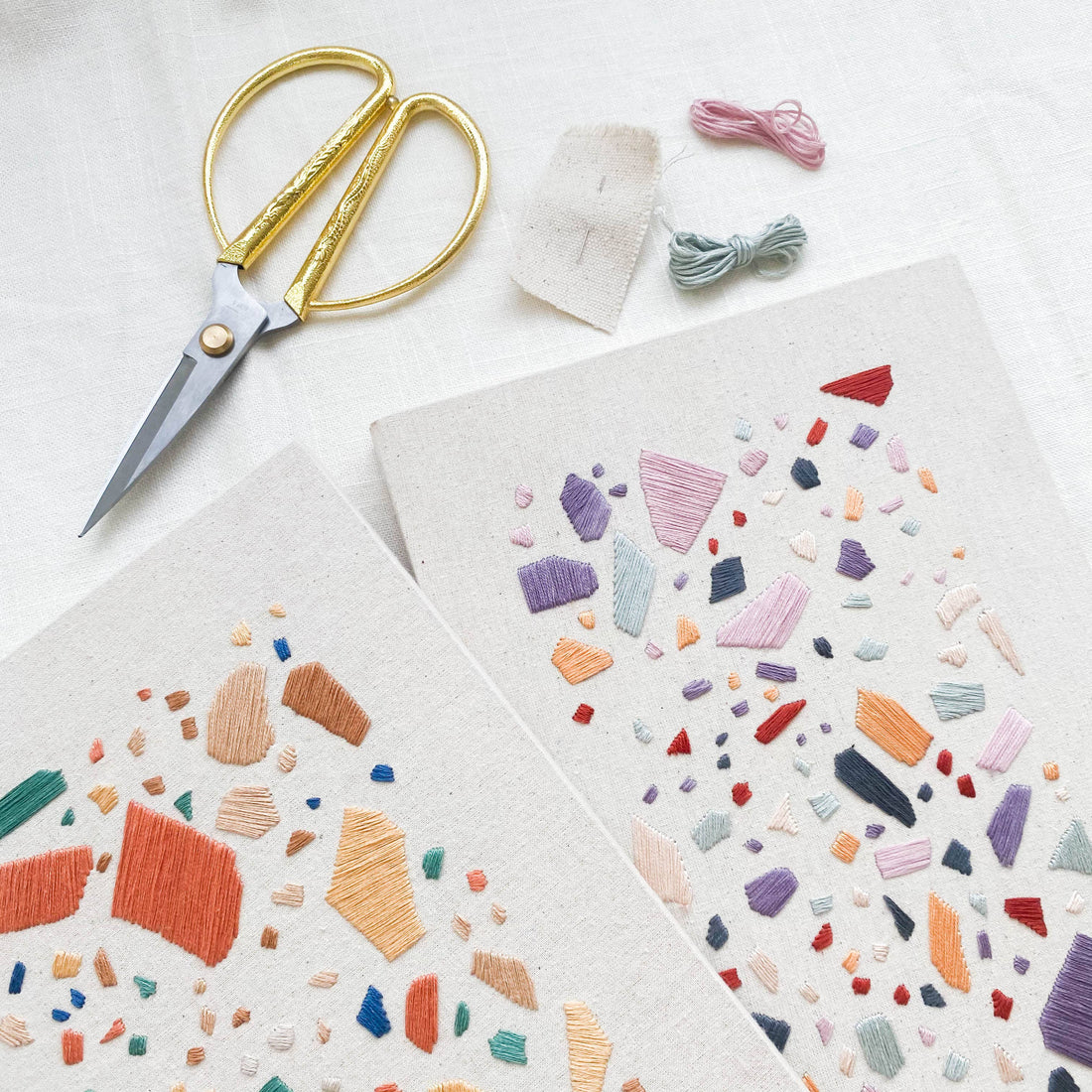 Terrazo Embroidery Kit, Earth