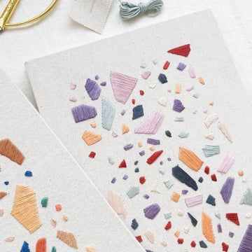 Terrazo Embroidery Kit, Violet