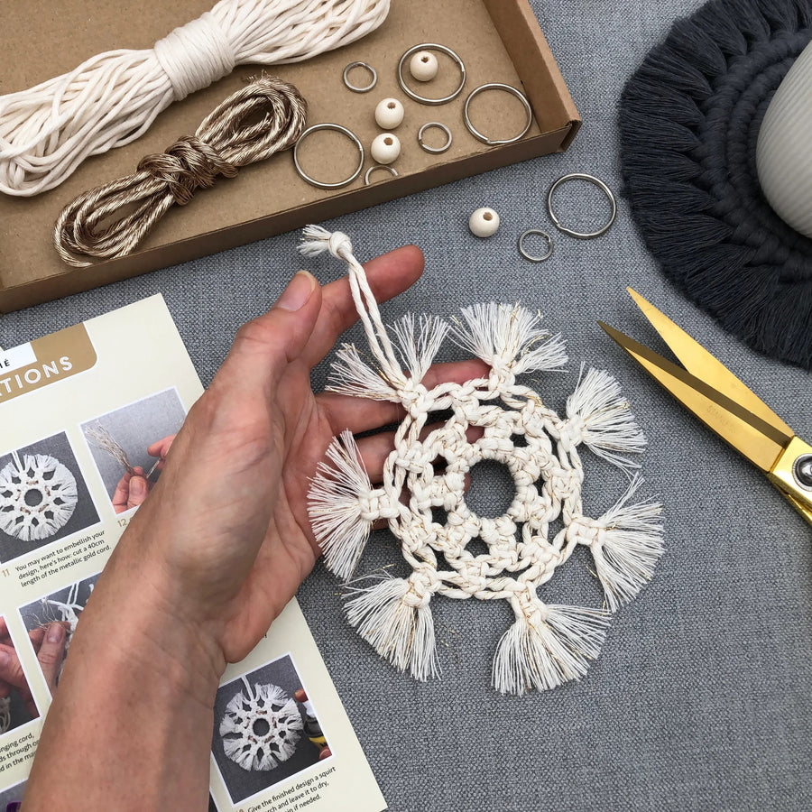 Macrame Christmas Snowflake DIY Kit | Brooklyn Haberdashery
