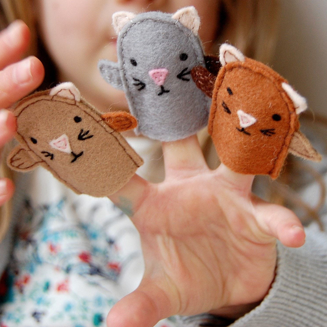 Kitten Finger Puppets Felt Craft Kit