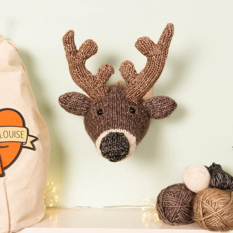 Mini Deer Head Knitting Kit | Brooklyn Haberdashery